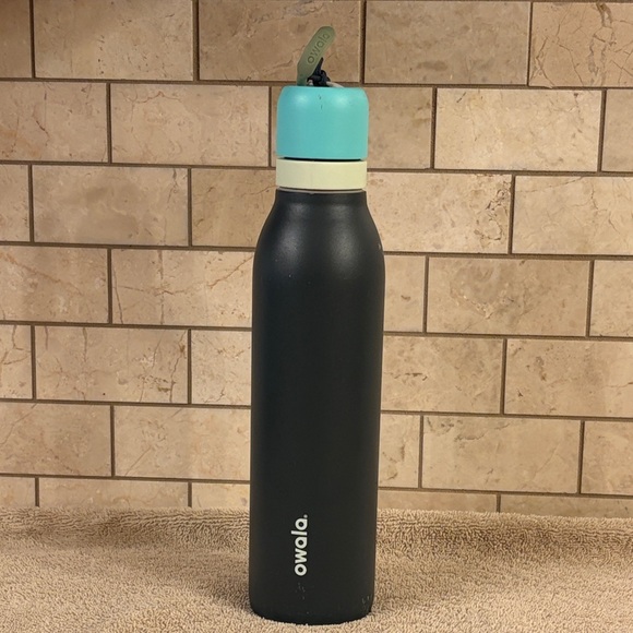 owala Other - Owala Stainless Steel Water Bottle - Dark Grey or Black with Mint Lid